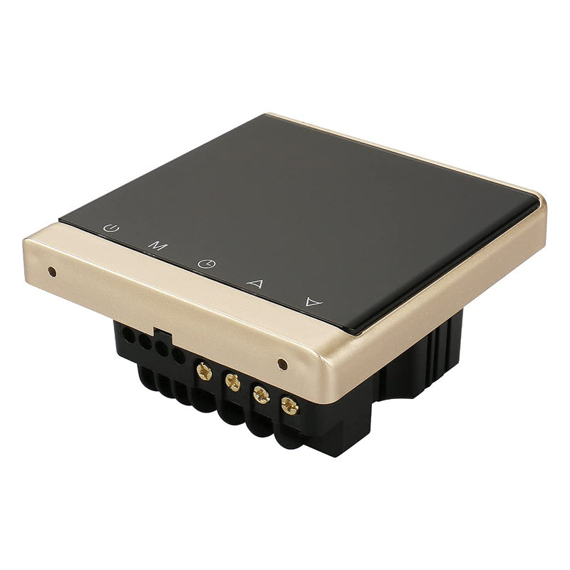 Heschen LCD Digital Programmable Thermostat DK-506 AC110V/AC220V 3Amp/16Amp Work for Under-Floor Temperature Controller Golden