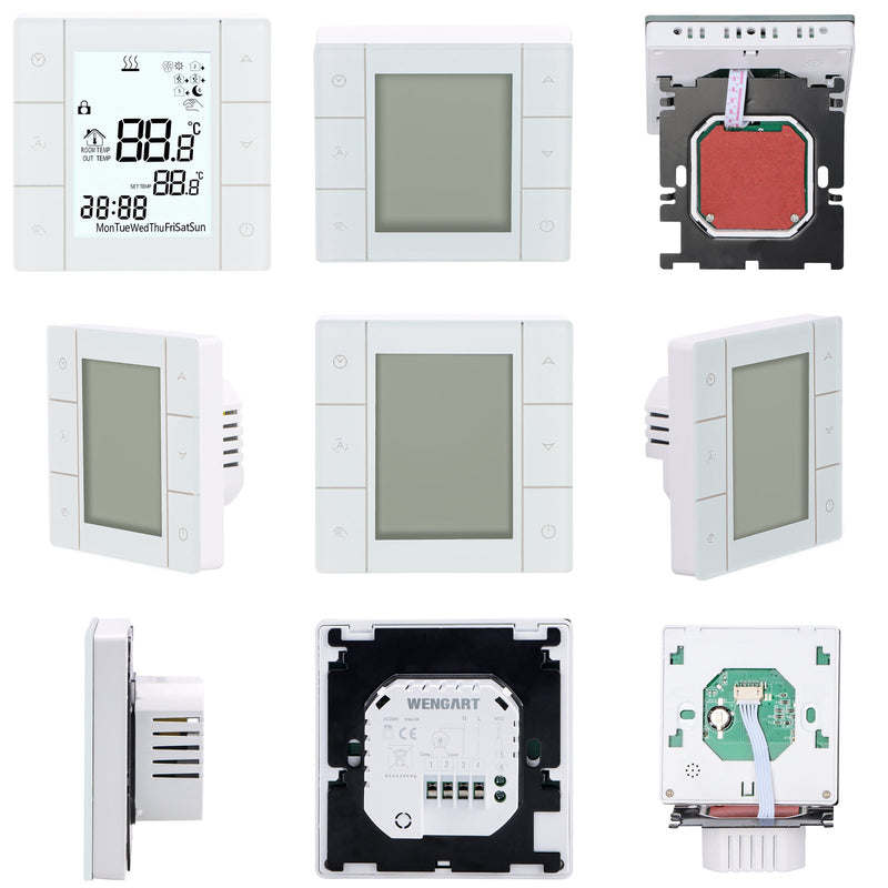 Heschen Room Thermostat WG352,AC230V Glass Touch Screen,3A
