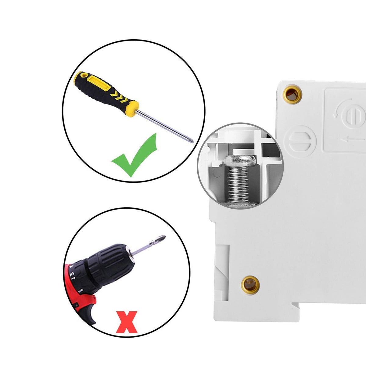 Heschen DC Miniature Circuit Breaker, HSB6C-DC, 2 Poles, DC500V D80A/D100A/D125A, Photovoltaic Polarised Circuit Breaker, for Solar PV System Solar Panels Grid System, 35mm DIN Rail Mounting
