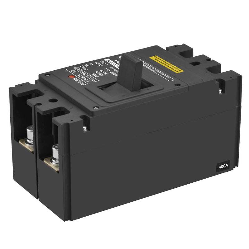 Heschen DC Molded Case Circuit Breaker MCCB, HSM3DC-400, 2 Poles, 1500V 400A, Photovoltaic Circuit Breaker, for Solar PV System Solar Panels Grid System