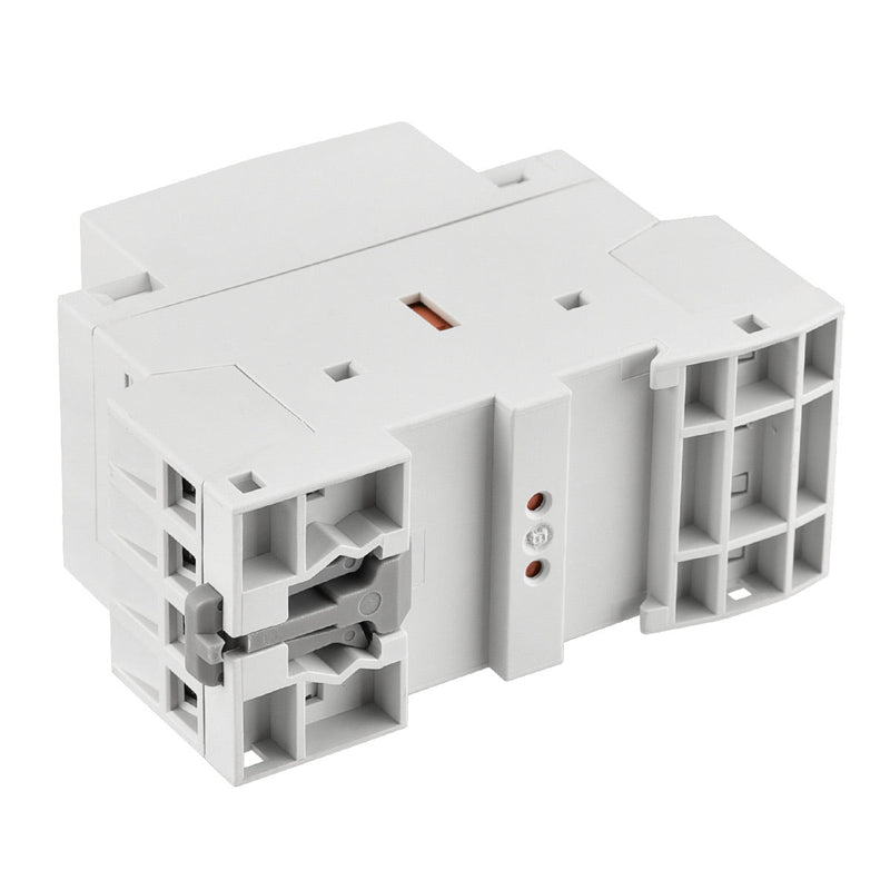Household AC Contactor HS1-25 Ie 25A 4 Pole 2NO 2NC 12V Coil Voltage 35 mm DIN Rail Mount