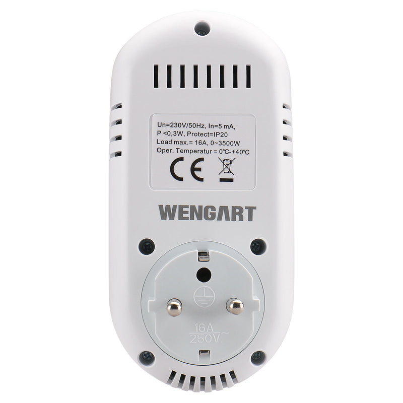 Heschen Plug in Thermostat WG02TPR,7 day programmable,LCD Digital Display,Heating & Cooling Outlet,3600W