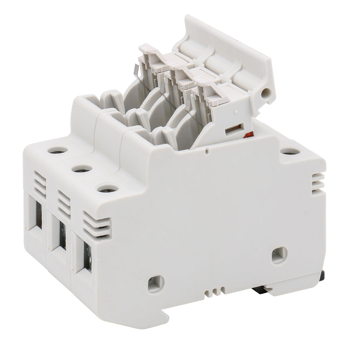 Cylindrical Fuse Holder Base RT18-32(X) 32A AC690V 3 Pole DIN Rail Mounting for 10 x 38mm Fuse CE UL Listed