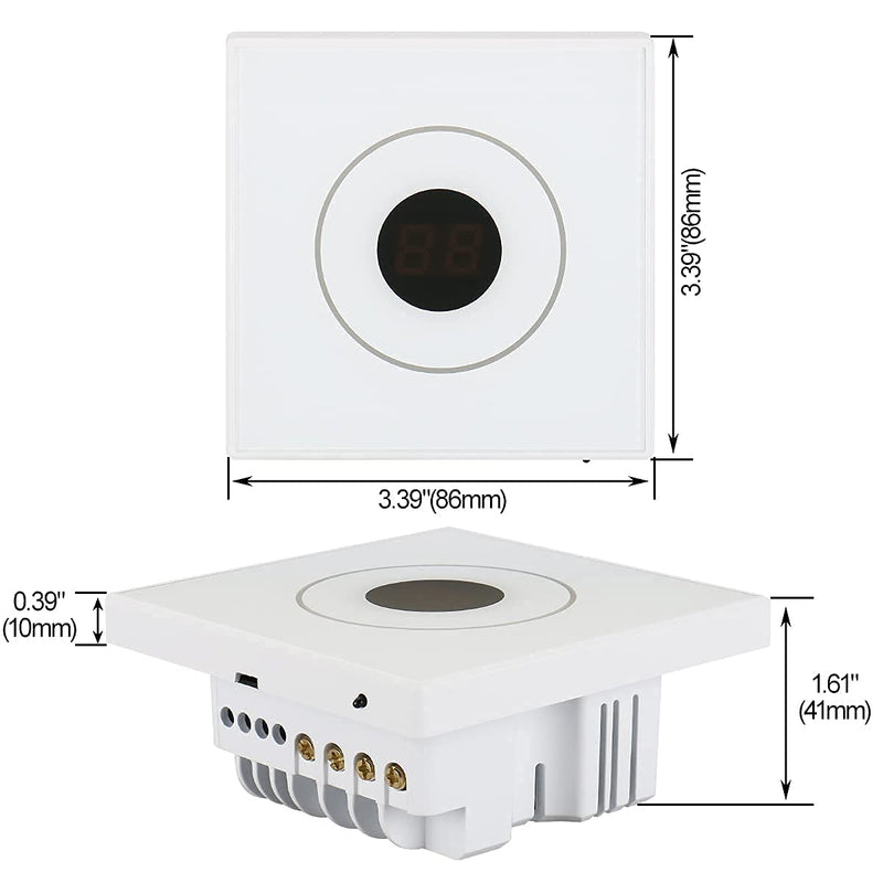 Heschen Programmable Thermostat LCD Digital S502 AC110/220V, 3Amp/16Amp, 7 Day Work for Radiant Floor Heating Temperature Controller White