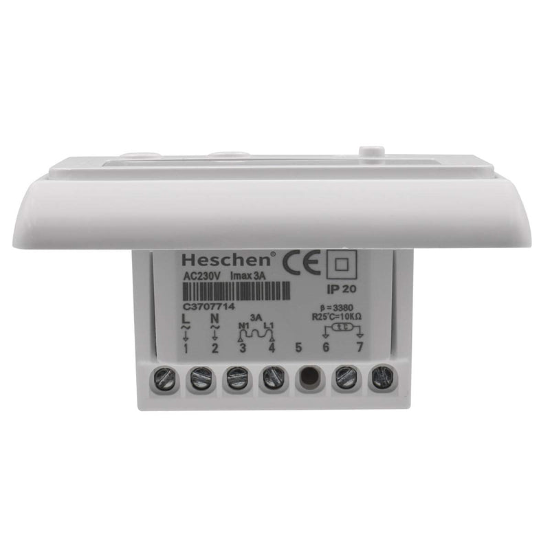 Heschen LCD Digital Radiant Floor Heating Thermostats Controller AC 220V/230V 3Amp with Floor Sensor Probe Mechanical Underfloor Heating Thermostats