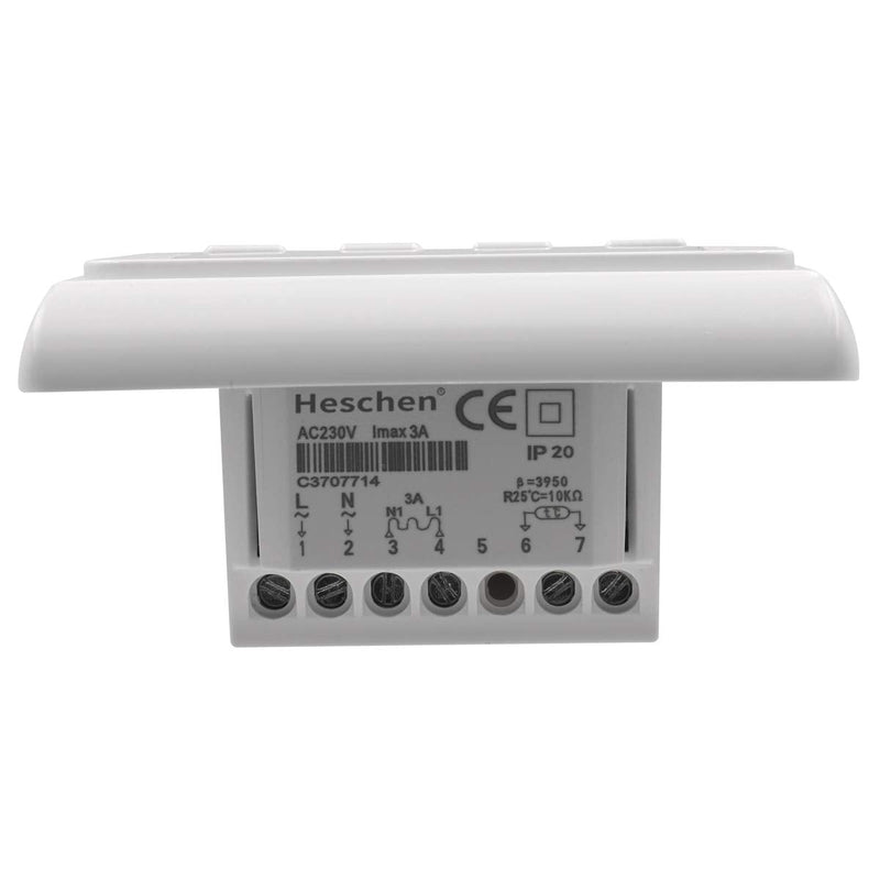 Heschen LCD Digital Weekly Programming Thermostat 230VAC 3 Amp for Radiant Floor Heating Thermostats Controller HS-E806
