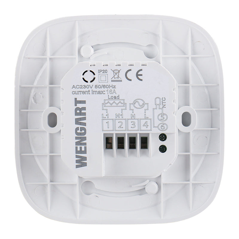 Heschen Programmable Thermostats for Home WG316,AC90-240V 16A Touch Screen Digital LCD Display 7-day Programmable for Electric Underfloor Heating with 3m Probe Sensor