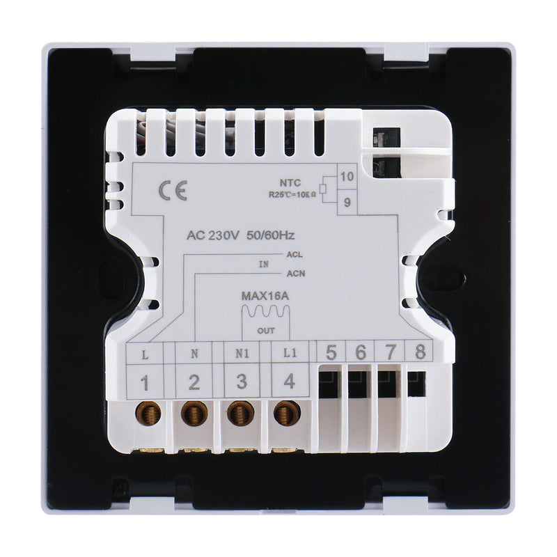 Heschen Room Thermostat WG502, 16A, for Electric Heating Equipment, with 3m external probe, Sliding Temperature Setting, White