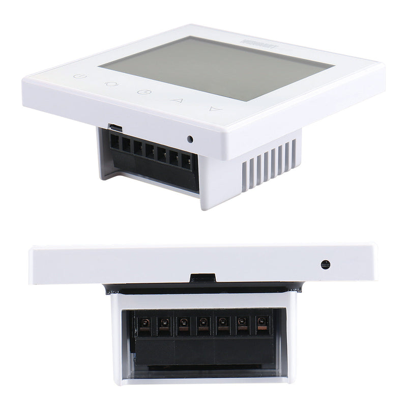 Heschen Room Thermostat WG505, LCD Digital Display, Touch Buttons, Weekly Programming,16A,Suitable for Electric Heating Equipment, with 3m external probe,Black