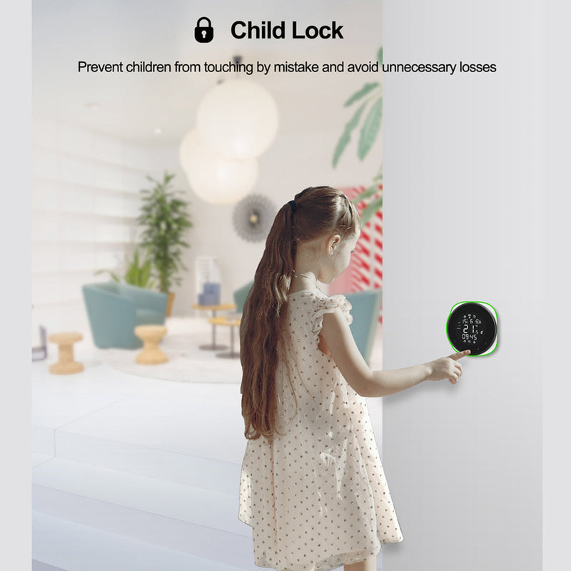 Heschen Programmable Thermostats for Home WG316,AC90-240V 16A Touch Screen Digital LCD Display 7-day Programmable for Electric Underfloor Heating with 3m Probe Sensor