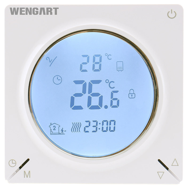 Heschen Water Heating Thermostat WG106,Weekly Programming,Linkable Gas Boiler