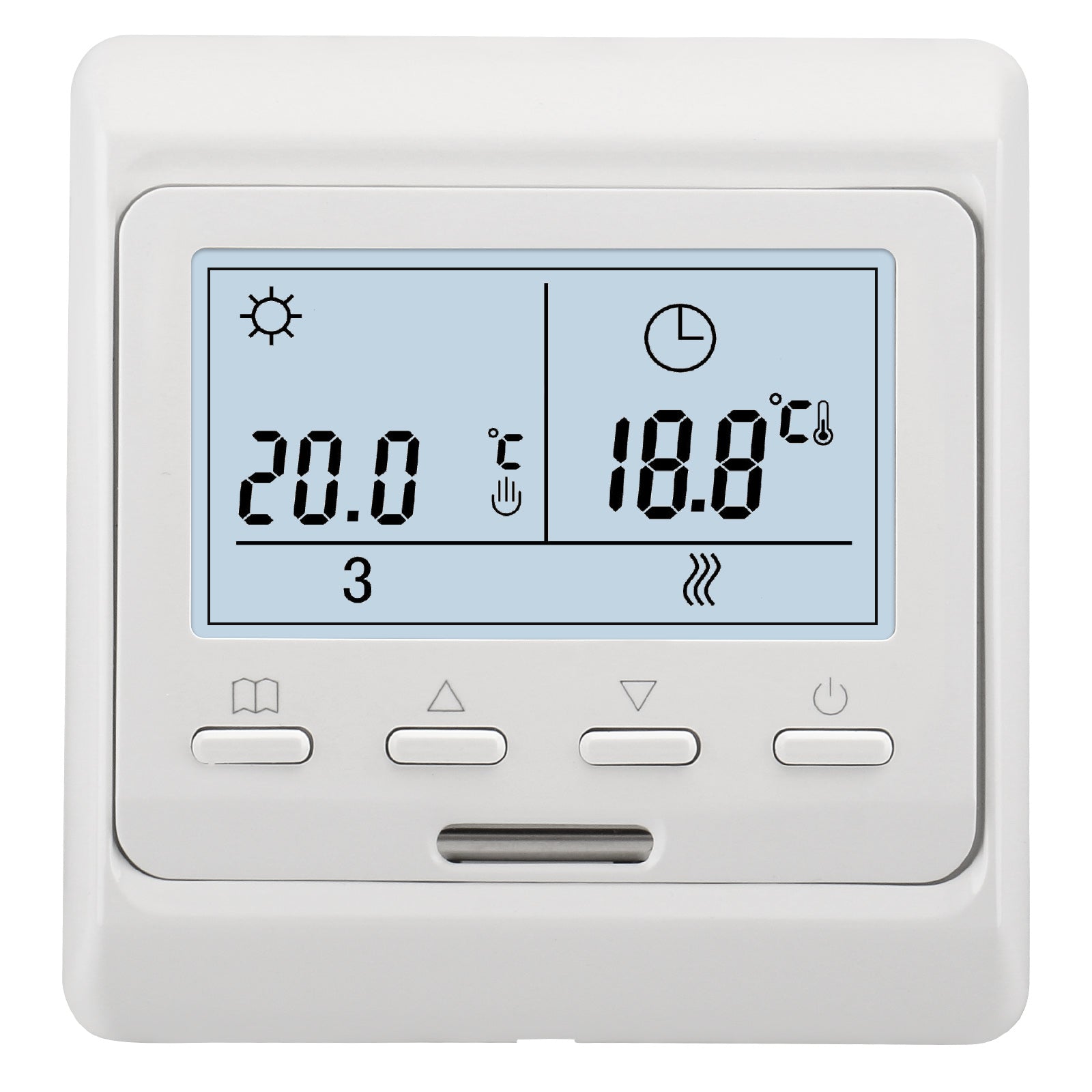 Heschen LCD Thermostat HS-D702 - Digitaler Wochenprogrammierer Für Fußbodenheizung