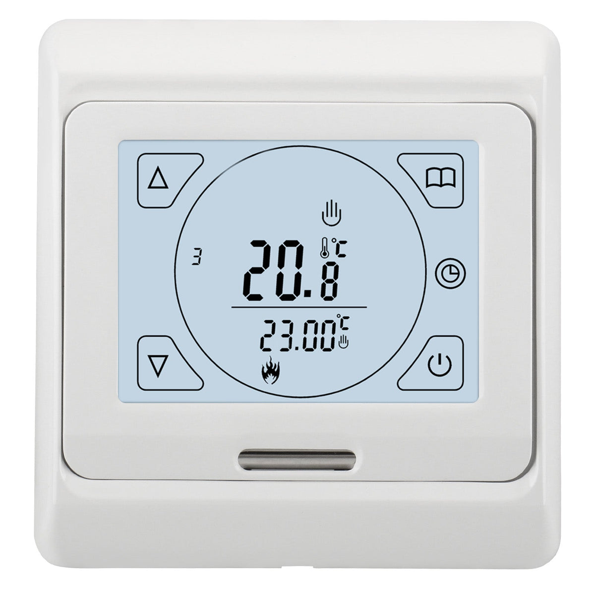 Heschen Programmable Thermostat WG809, 100Pack 3A, Touch Button, LCD display, Suitable for Water Heating System,White