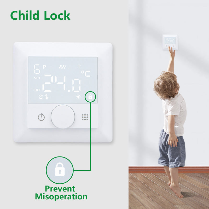 Heschen WIFI Heating Thermostat WG510,Rotate to Set Temperature,Heat and Cold Modes Adjustable