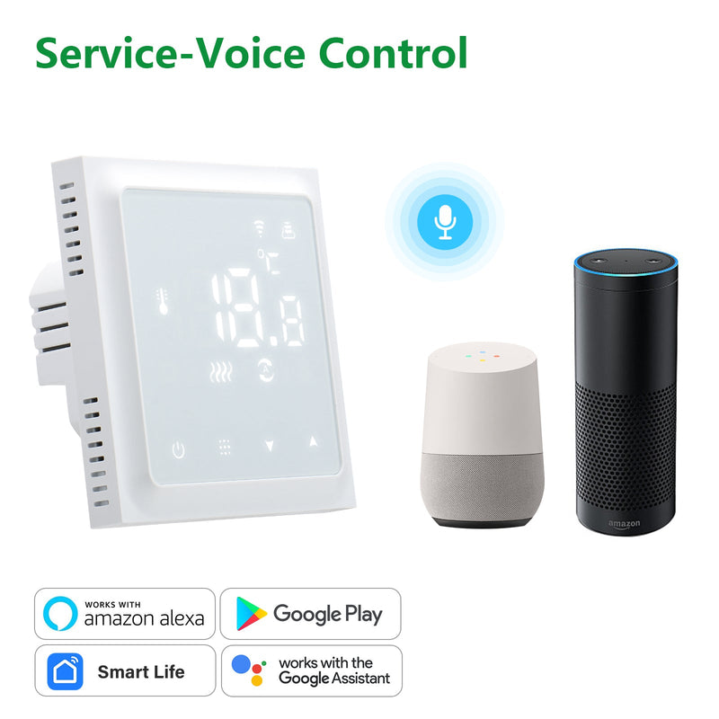 Heschen WiFi Thermostat WG611,Heat and Cold Mode AC230V Max3A 2.4GHz TUYA APP  for Radiant Floor Heating,Compatible with Alexa Echo/Google Home