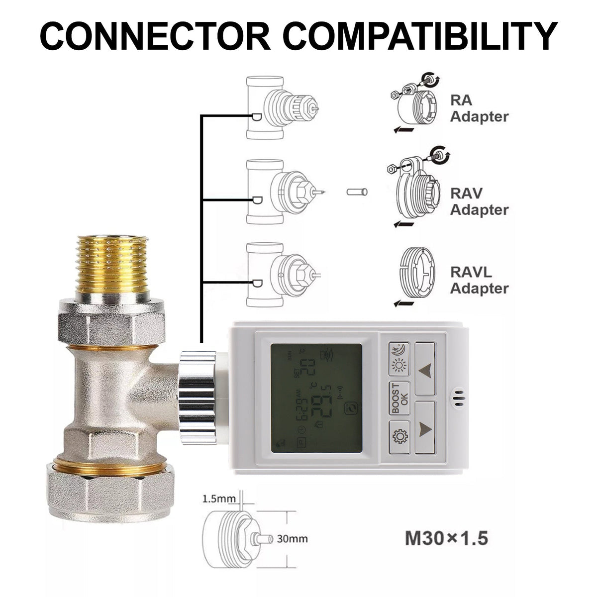 Heschen Smart Radiator Thermostat WG369,Zigbee