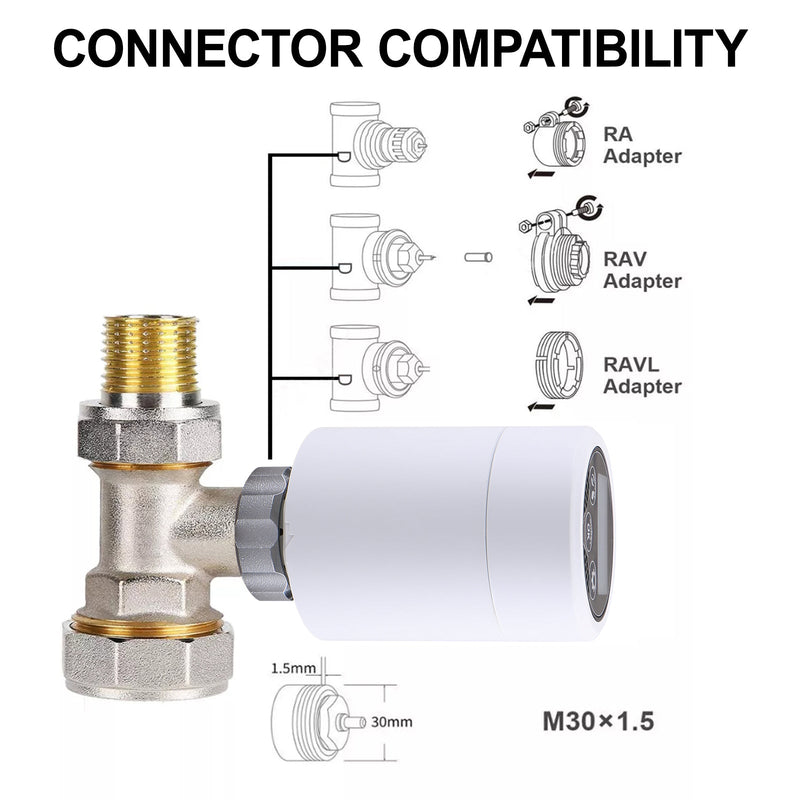 Heschen Smart Radiator Thermostat WG366,Zigbee