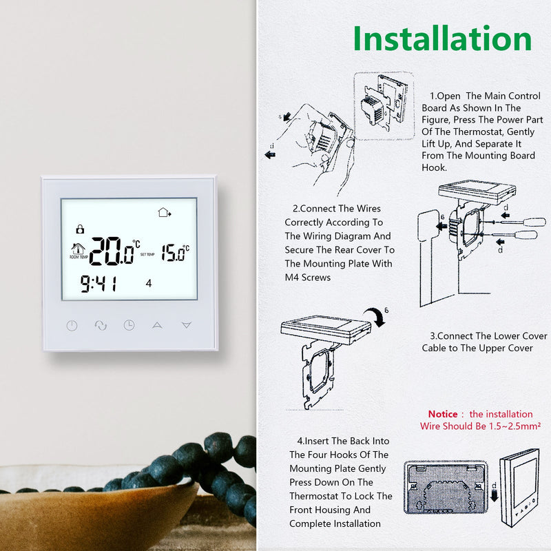 Heschen Thermostat WG03-2,AC230V Max3A