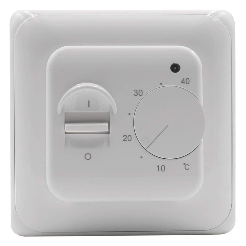 Heschen Radiant Heating Nonprogrammable Thermostat AC 230V 16A Manual Thermostats Controller for Control of Electric heating devices