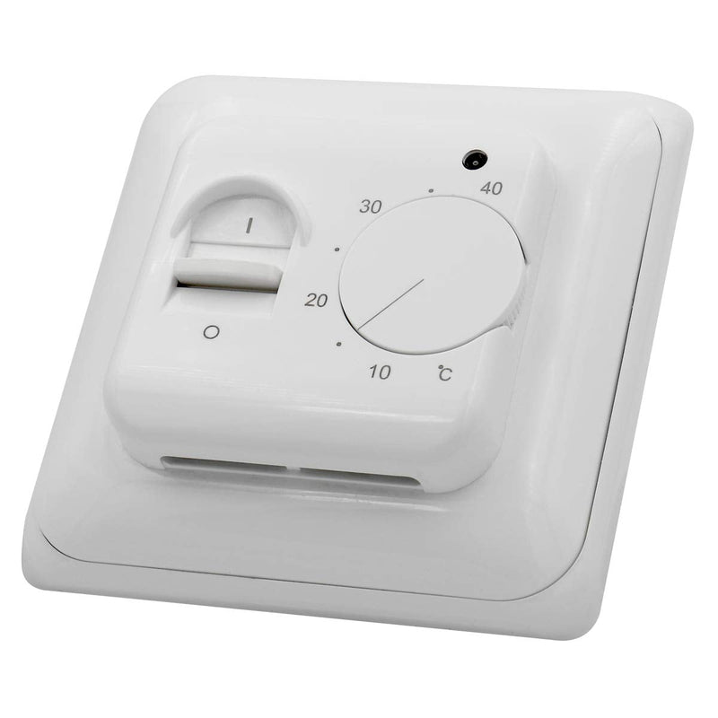 Heschen Radiant Heating Nonprogrammable Thermostat AC 230V 16A Manual Thermostats Controller for Control of Electric heating devices